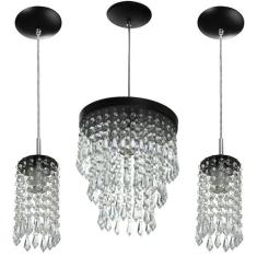 Kit 2 Pendentes Clearcrillic + Pendente Manucrillic Preto - MARRYLUZ