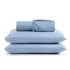 Lençol Casal Padrão 3 Peças Percal 400 fios Maciez Conforto - Bruno Pa