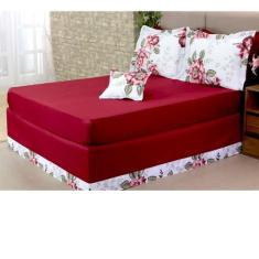 Jogo de Lençol Casal Queen 05 peças Com Saia Box - Decoralle, Amapola