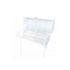 Lixeira de Rua Modelo Tela Moeda Dupla 100cm Com Tampa