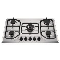 Cooktop 5 Bocas A Gás Electrolux Inox Experience Multi Chama E Grade Ferro Fundido KE5XC Bivolt