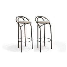 Kit 2 Banquetas Sala Jantar Dublin 1B706 2 Un Bronze/Nude 16 - Kappesberg