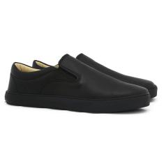 Tênis Slip-On Masculino Couro West Bulls Casual Conforto-Masculino