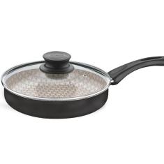 Frigideira Reta Alum 22cm Preto Tampa Tramontina 20144722