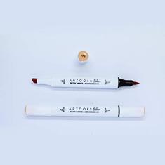 Marca Texto Artools Pictom Pontas Broad e Brush Amarelo Y713