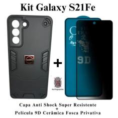 Kit 2 em 1 Capa Anti Shock Resistente + Película Fosca Privativa para 
