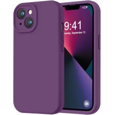 LOVE 3000 Capa projetada para iPhone 13, silicone premium com [proteção da câmera] [forro de microfibra macio antiarranhões] capa protetora à prova de choque para iPhone 13 mulheres, homens e meninas