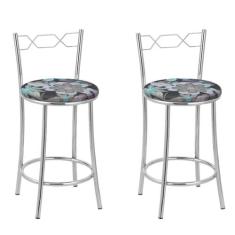 Kit 2 Banquetas Cromadas BC51-C E507 - TRE PARONI