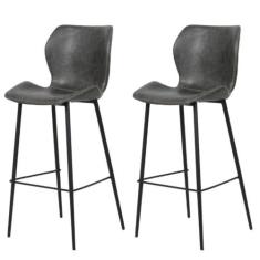 Kit 2 Banquetas Altas Itajaí Rivatti Madeira Revestida em Poliuretano 