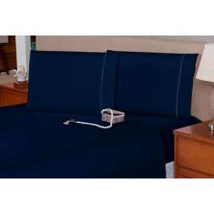 Lençol Melissa King 3 pçs Fronhas c/ Ponto Palito Micropercal Toque Ac