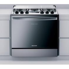 Fogão Brastemp 5 Bocas De Embutir Cor Inox Com Turbo Chama E Touch Tim