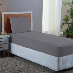 Jogo Lençol Cama Box Solteiro com Elástico e Fronha 400 Fios 02 Peças 