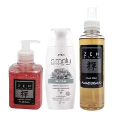 Conjunto 3 Itens Sabonete Glitter Esfoliante Floral+ Sabonete Íntimo N