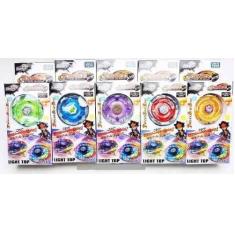 Kit 5 Beyblades Metal Tornado 5 Lançadores Speed Light Top