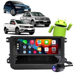 Kit Multimídia 1 Din Rádio MP3 Android CarPlay 2/32GB Gol Saveiro Voya