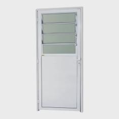 Porta de Alumínio Lambri Basculante 210x86cm com Vidro Mine Boreal Super Brimak