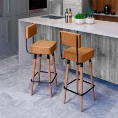 Kit 2 Banquetas Barcelona Amarula - Amarula