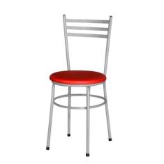 Cadeira Epoxi Cinza Para Cozinha - Lamar Design, Vermelho