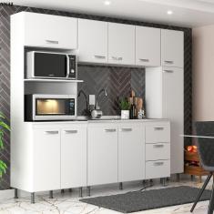 Cozinha Compacta Ipanema 10 Portas 3 Gavetas Branca