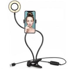 Luminária Abajur Youtuber Ringlight + Suporte Celular Selfie - Top Tot