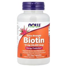 Biotina 10000mcg (120 Vcaps) Now Foods