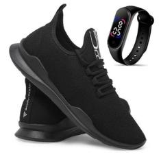 Tênis Casual Urbano Leve Confortável + Relógio-Masculino