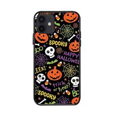 Capa para iPhone 14 Pro Max preta Halloween padrão abóbora capa fina para telefone compatível com iPhone 12 13 11 Pro Max Mini XS X XR 6 7 8 14 Plus SE2 capa (iPhone6 /6s, cor 7)