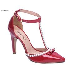 Sapato Scarpin Feminino Torricella Verniz c/Pérolas 6 Cores (36, Vermelho)