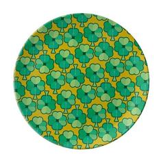 Trevo de quatro folhas na Irlanda Prato de Dia de São Patrício Decorativo de Porcelana Salver Prato de jantar