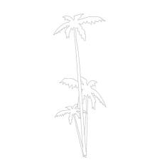 Adesivo de Parede Coqueiro Kapos Branco 50X140