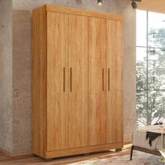 Guarda Roupa Solteiro 4 Portas Flórida Amadeirado