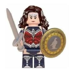 Boneco Blocos De Montar Mulher Maravilha 1984 Blue Suit