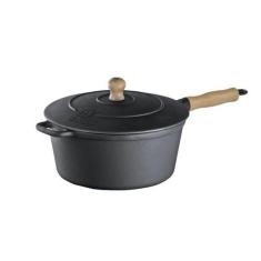 Caçarola Cabo De Madeira Tampa De Ferro 4,8 Litro 26cm - Libaneza