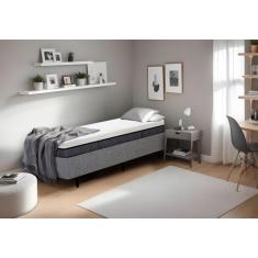 Cama Fastbox Desmontável Na Caixa - SereneLife, Solteirão, Tecido Alph