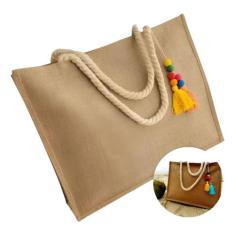 Bolsa De Praia Palha Sintética C/ Zíper Forro C/ Alça - Shop Alternati