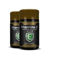 2x vitamina e 400ui alfa tocoferol 60 caps hf suplementos