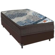 Cama Box Marrom E Colchão Iso Superpocket Molas Ensacadas Solteiro Ortobom