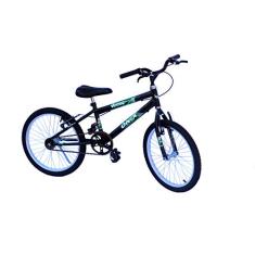 Bicicleta aro 20 conv preto onix adesivo verde