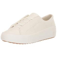 Keds Tênis feminino Jump Star, couro branco de neve, 35, Couro da Branca de Neve