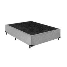 Base Box Casal Suede Cinza 38x138x188 - Fabrica de Tudo
