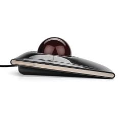 Kensington SlimBlade Trackball - Boule de commande - droitiers et gauchers - Laser/óptico - 4 boutons - Filaire - USB - Rouge Rubis, Argent Métallique