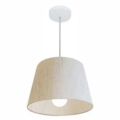 Lustre Pendente Cone Md-4240 Cúpula Em Tecido 30/40x30cm Linh