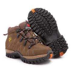 Tenis Coturno Infantil de Couro Leve Confortável Lançamento-Unissex