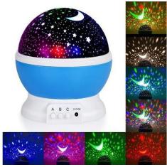 Abajur luminaria Projeta Parede Teto Projetor De Estrelas Giratório - 