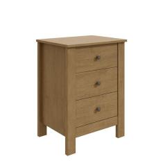 Mesa de Cabeceira Maggiore 3 Gavetas - Móveis Lopas