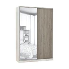 Guarda-Roupa Solteiro Luciane 2 Portas 3 Gavetas Prime Plus 159 Cm Com Espelho Luciane Móveis