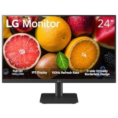 LG 24Ms500-B Monitor De Computador Ips De 24 Polegadas Fhd (1920X1080) 100Hz 5Ms Modo De Leitura Design Sem Bordas Controle Na Tela Estabilizador Preto Das Crosshair Hdmi Preto (Lxaxp) 21,3" X 16,3"