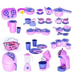Cozinha infantil completa eletro jogo panela 62 peças