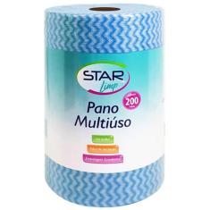 Pano Multiuso 20X30cm Rolo Azul Star Limp