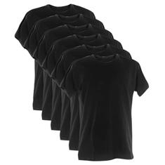 Kit 6 Camisetas 100% Algodão (Preta, GG)